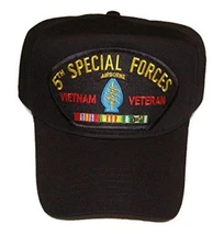 FIFTH 5TH SPECIAL FORCES GROUP SF VIETNAM VETERAN HAT CAMPAIGN RIBBONS US ARMY