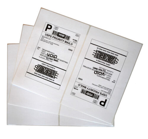 Labels 8.5x5.5 6000 Shipping 8.5x5.5 Half-Sheet Self Adhesive VM Brand Labels - Picture 1 of 1