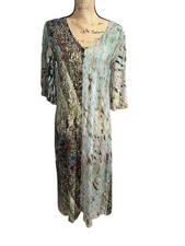 Bryn Walker Liliana Maxi Dress XXS Acquario Abstract Print Bell Sleeve
