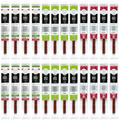 Low FODMAP Beef Meat Sticks Variety Pack   No Garlic or Onion