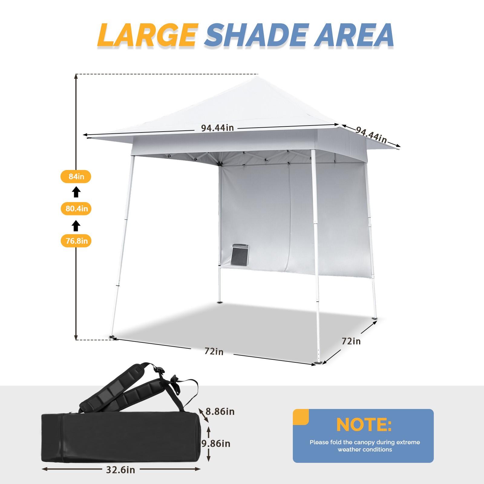 Tent Garden Yard Outdoor With Bag White