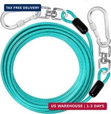 jenico Dog Tie Out Cable: 10 ft Dog Lead for Yard - Heavy Duty Chain Leash Outsi