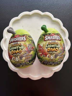 Zuru Smashers  Mini Jurassic Light Up Dino~ Set Of 2