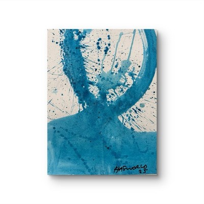 HASWORLD ORIGINAL ABSTRAKTER EXPRESSIONISMUS KUNST INNENARCHITEKT MODERN GESICHT BLAU