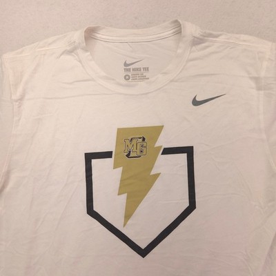Nike Maple Grove Crew Neck Graphic Football Shirt Mens Size Medium M White