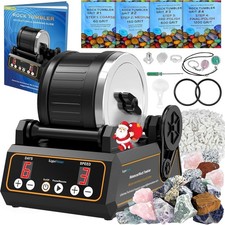 Rock Tumbler Kit, K1 Professional Large 2.5LB Capacity Edition - Memory Function