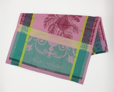 Garnier Thiebaut Les Figues Jacquard French Kitchen Towel Purple Fig