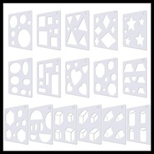 Educational 16-Piece Plastic Drawing Stencils for Kids - Inspire Creativity