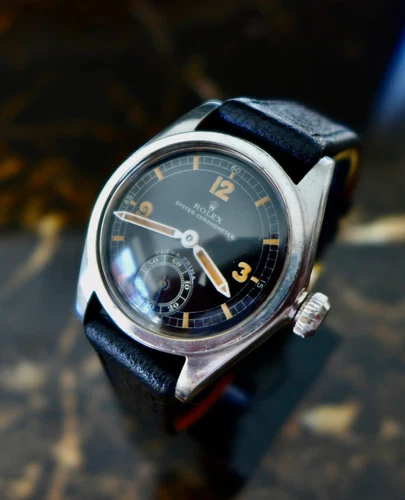 RARE VINTAGE MILITARY WW2 1941 ROLEX OYSTER CHRONOMETER WRISRWARCH REF. 2574