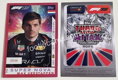 #338 Max Verstappen Super Nova PINK PARALLEL Topps   F1 Turbo Attax 2025