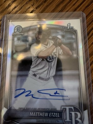 2025 Bowman Chrome 1st Bowman Matthew Etzel Silver Auto /499 INVEST 