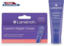 Lansinoh Lanolin Nipple Cream 1.41oz | 100% Natural Safe Breastfeeding Balm