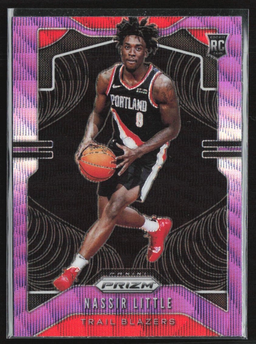 Nassir Little 2019-20 Panini Prizm Purple Wave RC #269 Portland Trail Blazers