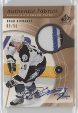 2005 SP Game Used Edition Authentic Fabrics 5/50 Brad Richards Patch Auto 0uj7