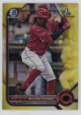 2022 Bowman Chrome Prospects Yellow Refractor 49/75 Michel Triana #BCP-75 0nr3