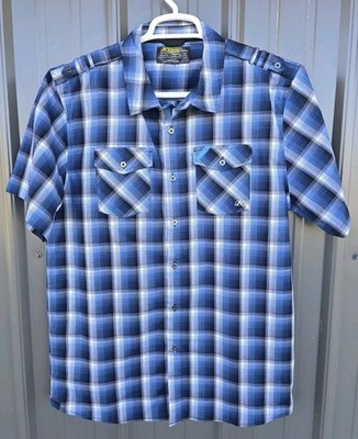 Klim Plaid Downtime Stretch Short Sleeve Button Up Shirt Men's Large Outdoor