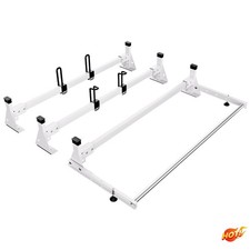 Trailer Ladder Rack 54 3-bar Heavy-duty Steel Van Roof Rack 800 Lbs White