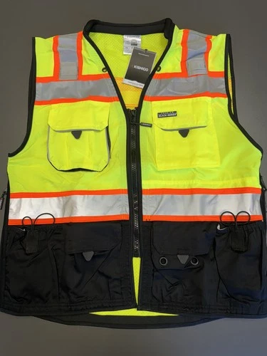 Kishigo S5002-XL Lime Premium Black Series Surveyors Safety Vest Size: X-Large - product listing photo