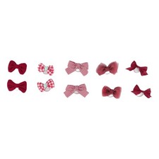 Fashion Cute Bow Hair Ropes Hair Hair Ties for Children for Girls Red 10 Pcs
