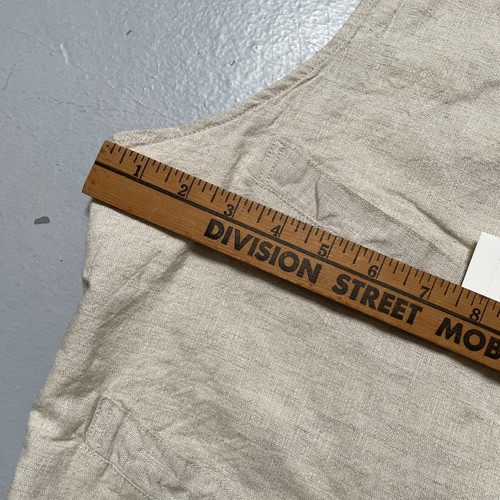 RRL Ralph Lauren Cotton Linen Cinch Back Work Vest Cream XXL NWT $395 - Picture 2 of 9