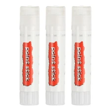 Solid Tempera Paints, 3 Pcs Washable Paint Sticks Paint Pens, White