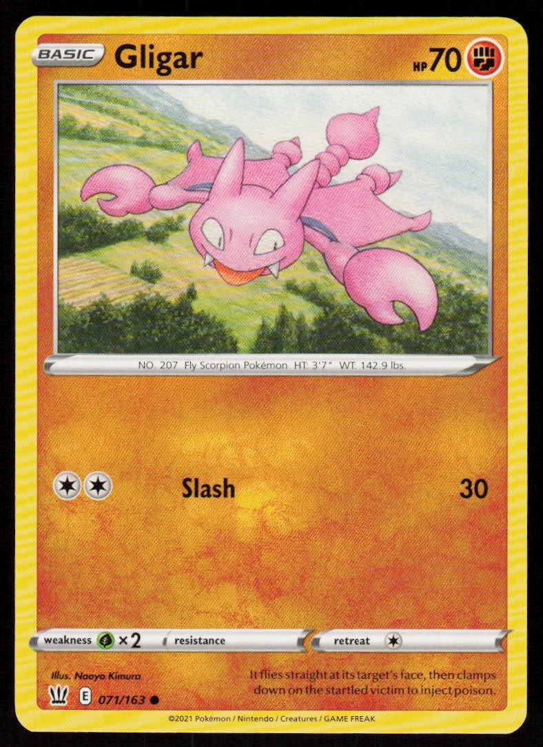 Gligar 071/163 Common Battle Styles Pokemon Near Mint