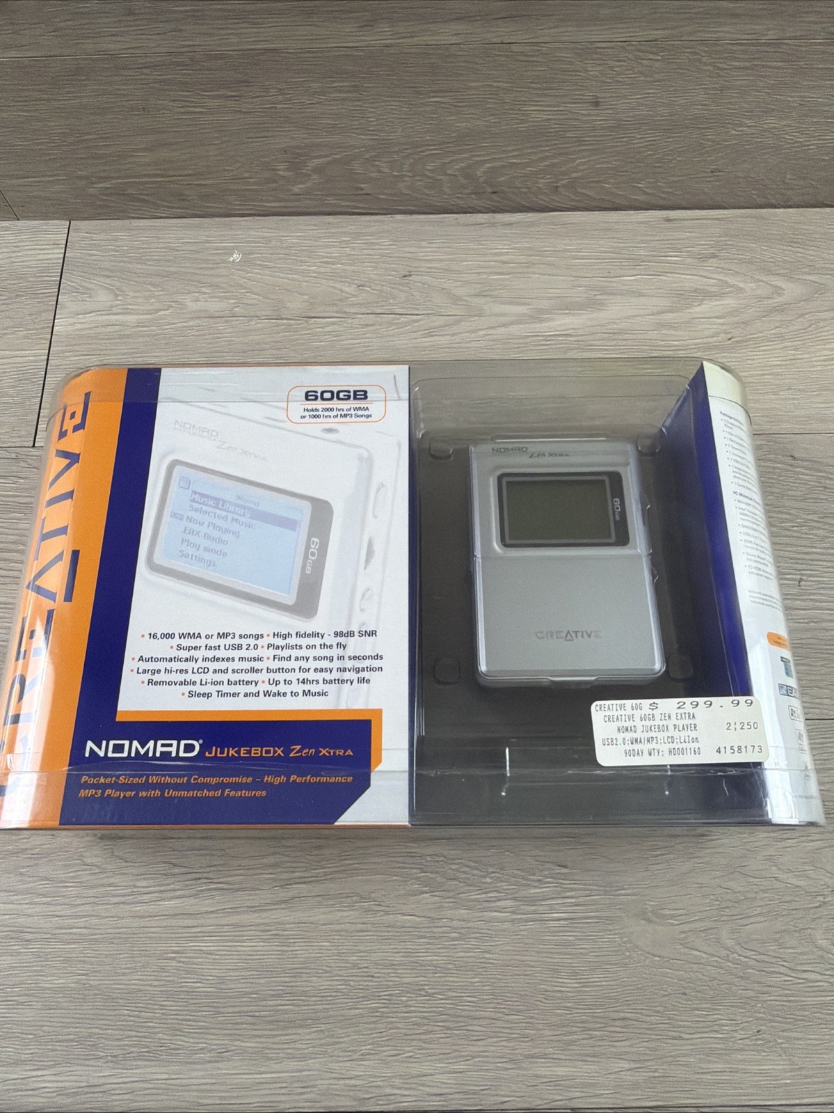 Creative Labs Nomad Jukebox Zen Xtra Silver 3.5" LCD 60GB Di