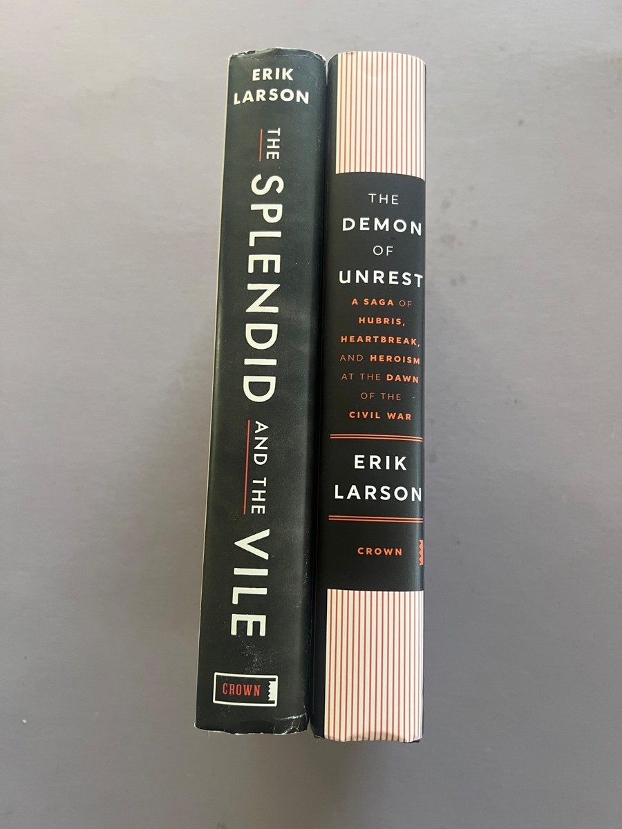 The Demon of Unrest & The Splendid and the Vile by Erik Larson | 2-HC Book Lot View 3