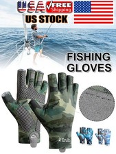 Fingerless Fishing Gloves Ice Silk Sun Protection Half-finger Gloves Non-Slip