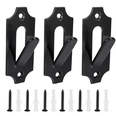 #ad #ad 3 Pack European Deer Skull Mount Hanger Stainless Steel Wall Black $11.16
