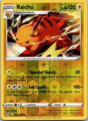 Raichu 053/196 Reverse Holo Rare Lost Origin Pokemon