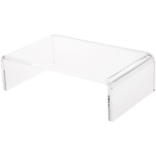 Plymor Clear Acrylic Rectangular Display Riser, 3" H x 10" W x 6" D 3/8" thick 