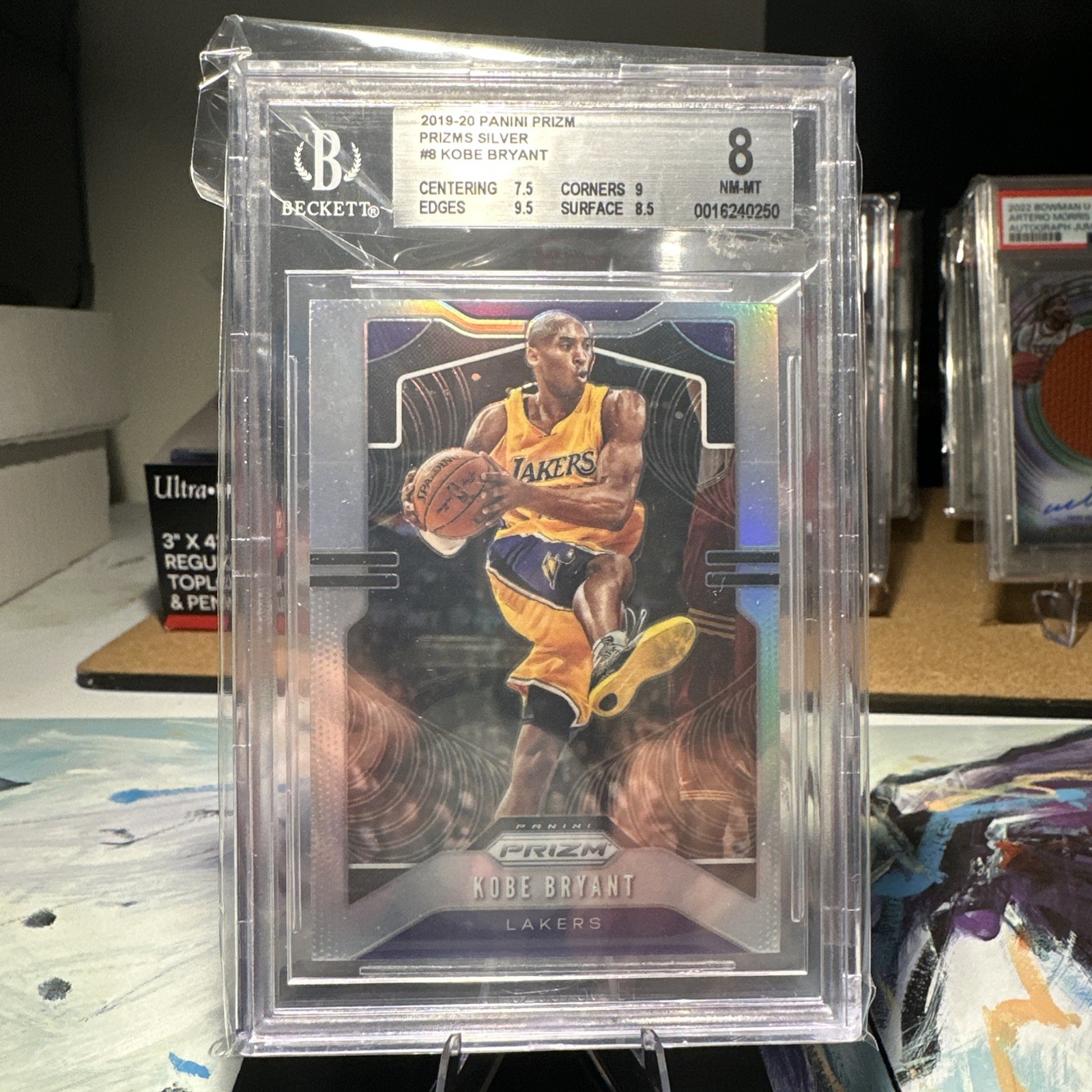 Kobe Bryant Silver 2019-20 Panini Prizm Silver #8 BGS 9 LA Lakers