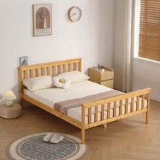 Image of Double Bed Pine 4ft6 Double Bed Wooden Frame Pine