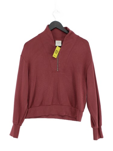 Varley Women's Hoodie S Red Viscose with Polyester, Elastane Pullover