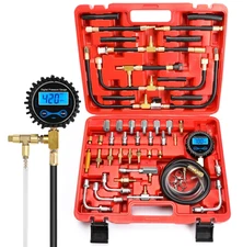 Digital Fuel Injection Pressure Tester Kit, 0–300 PSI Gauge for Petrol Engines