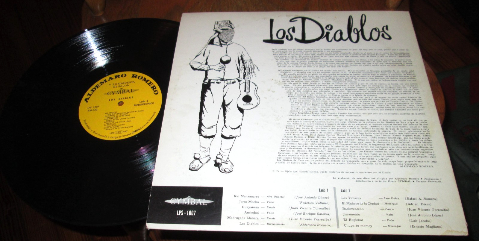 ALDEMARO ROMERO LOS DIABLOS LP NM US CYMBAL VENEZUELA VINYL LATIN MERENGUE