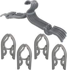 12 Pcs Travel Hangers - Foldable  Collapsible for Suitcase  Clothes - Portable
