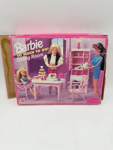 Vintage Barbie So Much To Do Dining Room Furniture Set Mattel With Box