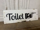 Rare Bathroom Porcelain Sign Service Station Can Gas Pump General Store Vintage