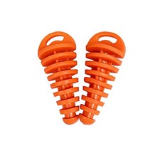 2 Packs Rubber Muffler Exhaust Wash Plug Motorcycle Exhaust Plugs Wash Orange