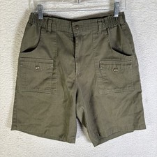 Vintage Boy Scouts Cargo Shorts Mens 34 Green Uniform Utility BSA Stretch 30-34