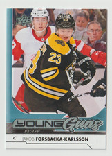 2017-18 Upper Deck Hockey #235 Jakob Forsbacka-Karlsson YG RC - Boston Bruins