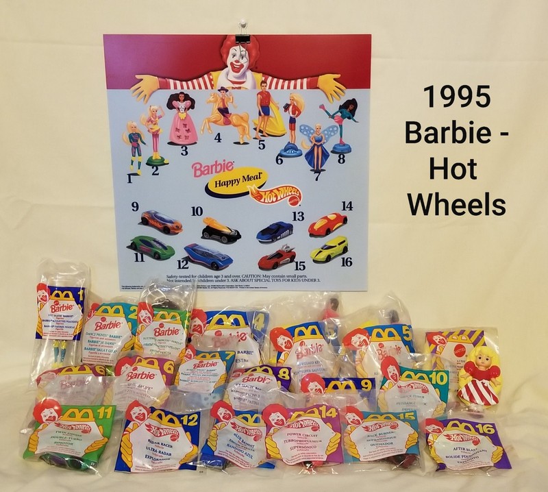 McDonald's: 1995 "Barbie-Hot Wheels" Collection