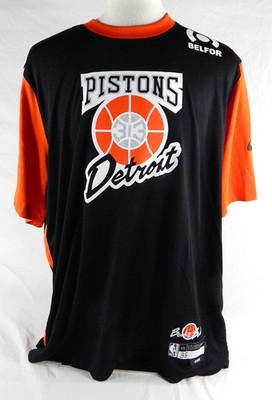2024-25 Detroit Pistons Tolu Smith #35 Spiel Gebraucht Schwarz Shoot Shirt Bad