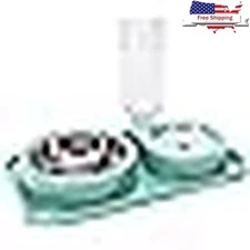 Automatic Water Bowl & Double Dog Feeder Station Non-Slip Stainless Steel Kit US