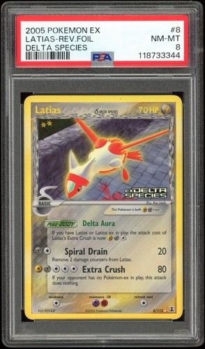 2005 Pokemon EX Delta Species Latias Reverse Holo #8/113 PSA 8
