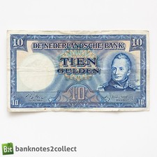 NETHERLANDS: 1 x 10 Dutch Guilder Banknote.