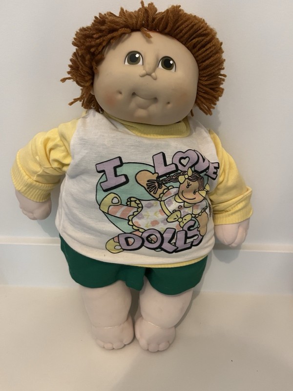 Vintage Cabbage Patch Kids Soft Body Doll Yarn Hair Brown Eyes NoBox/signature