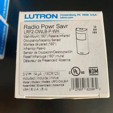 Lutron Radio Wireless Wall Mount Occupancy Sensor LRF2-OWLB-P-WH